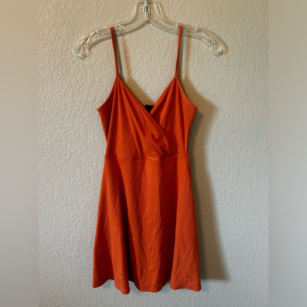 Orange Wild Fable Mini Wrap Dress